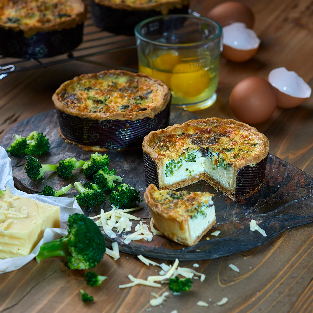 Broccoli Mushroom Quiche
