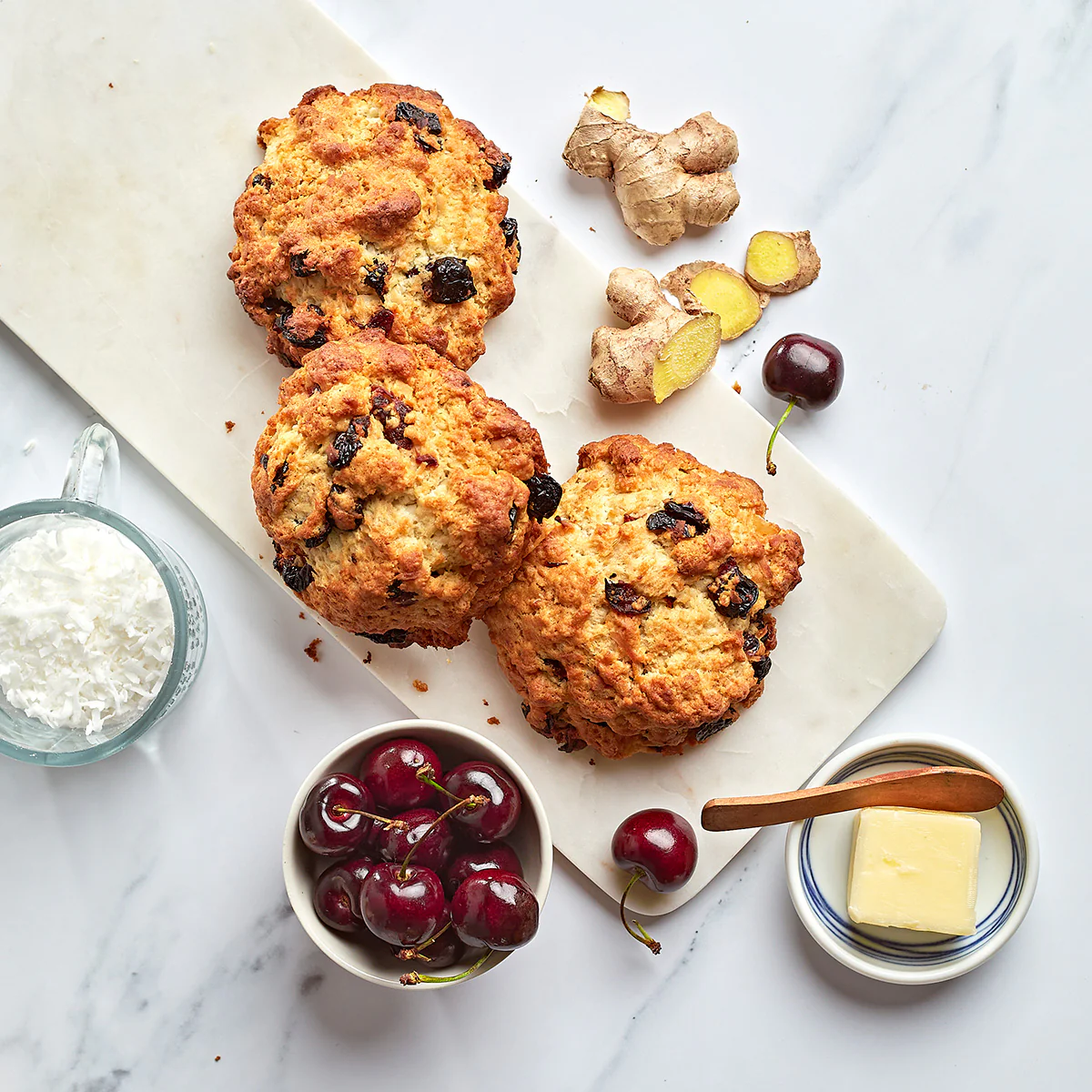 Cherry Ginger Coconut Scones - Image 3
