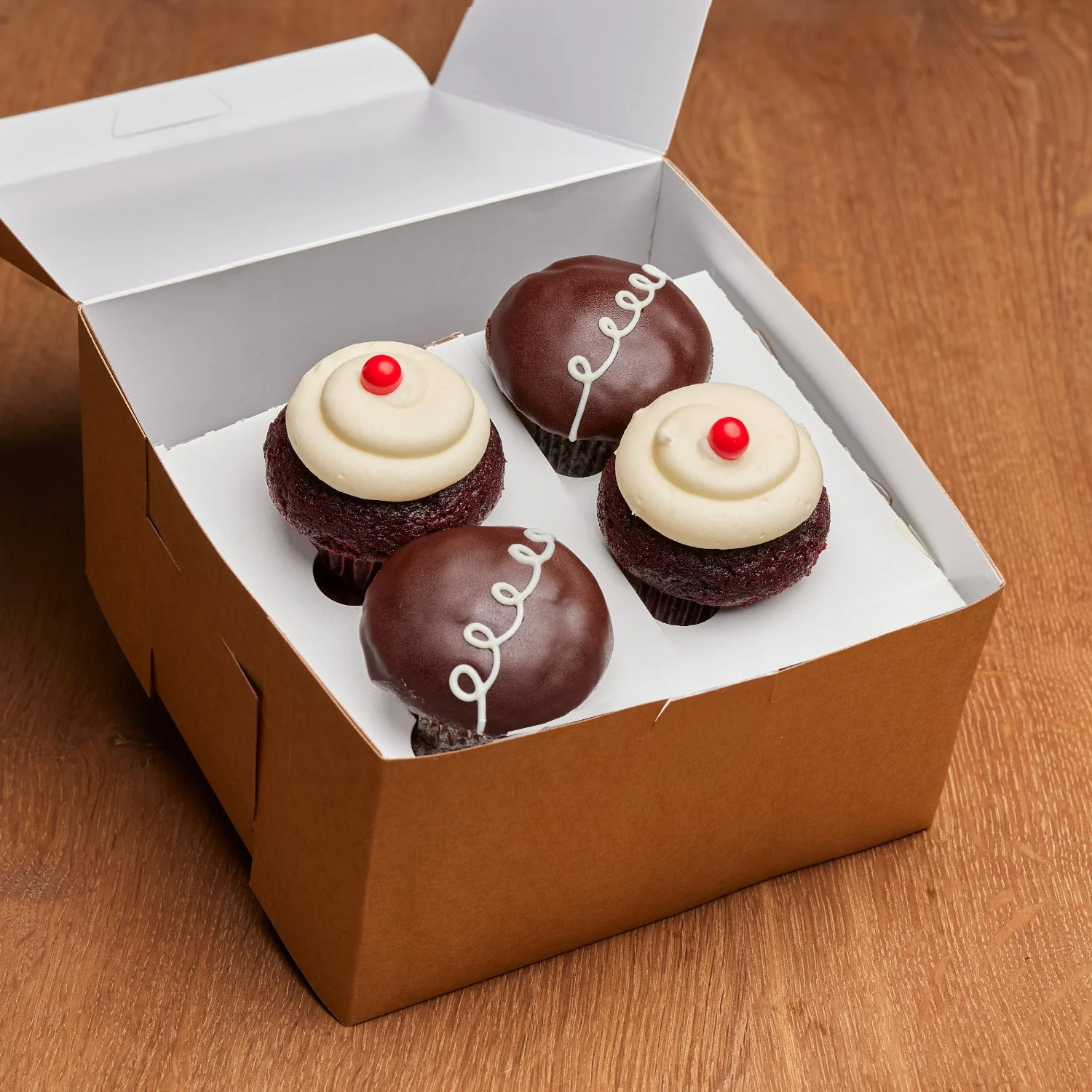Chocoholic Cupcake Box of 4