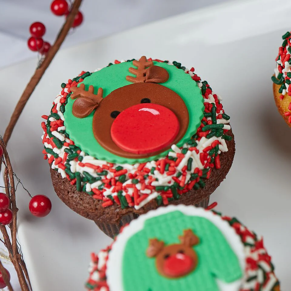 Chocolate Christmas Cupcake (Box of 12)