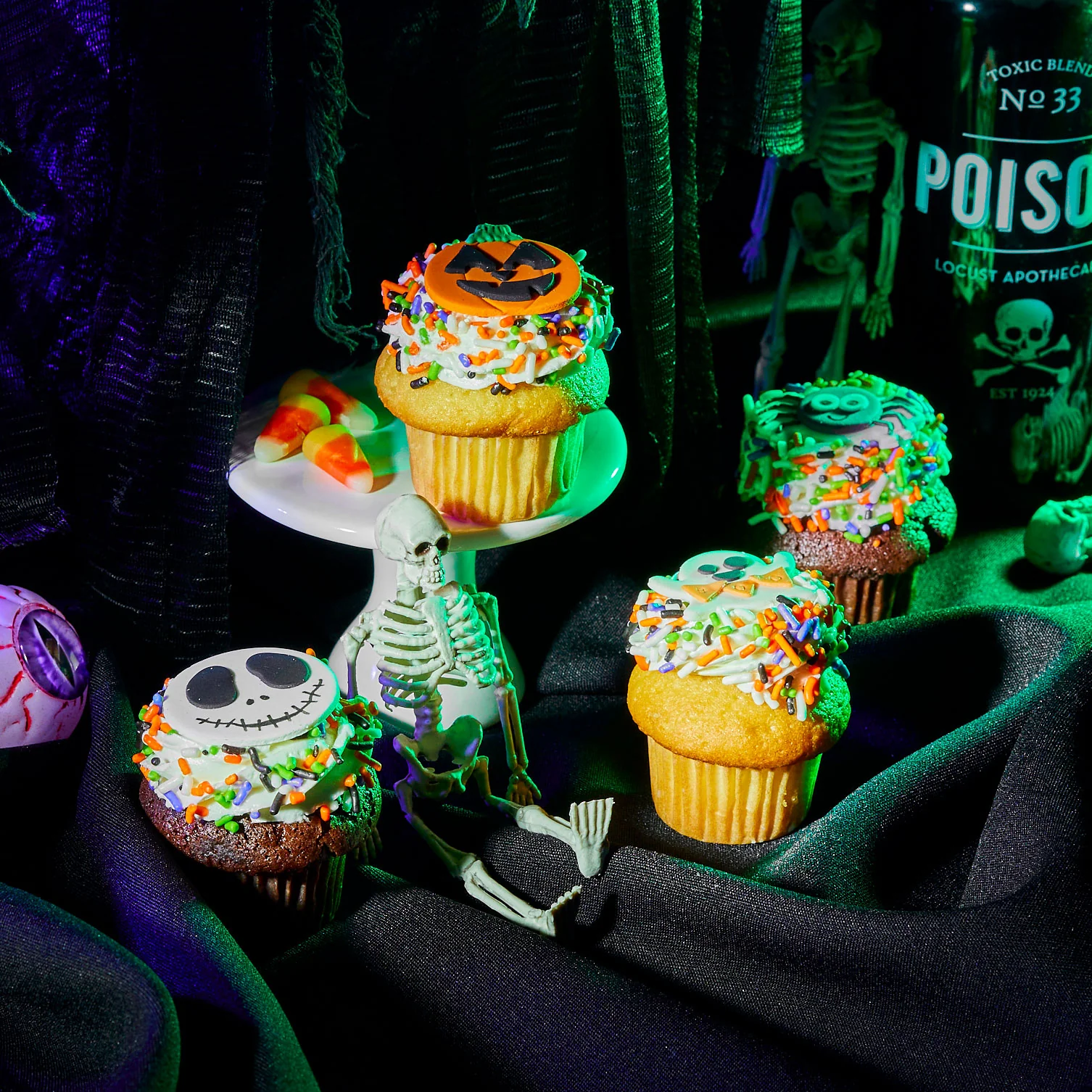 Vanilla Halloween Themed Cupcake - Image 2