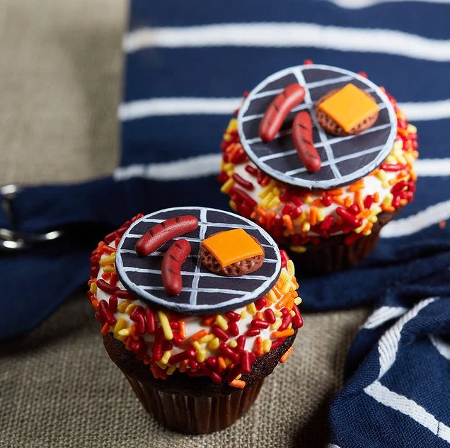 July 4th BBQ Chocolate Cupcake
