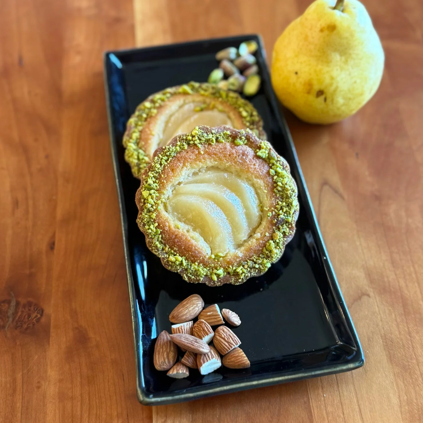 Pear Cranberry Financier Tartlet